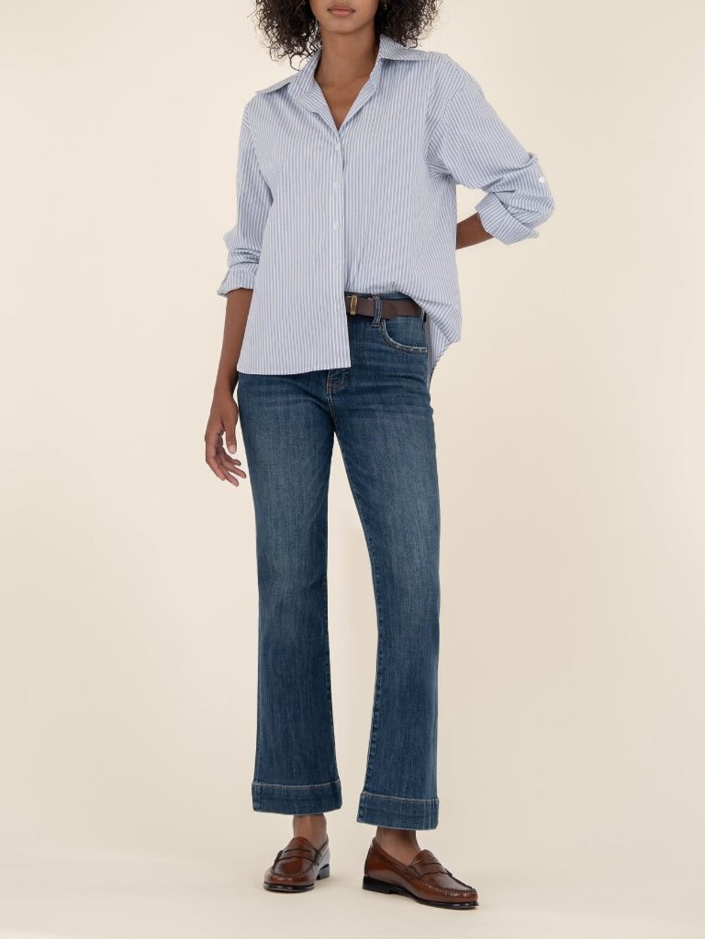 Kut from the Kloth Dark Blue High-Rise Straight Jeans